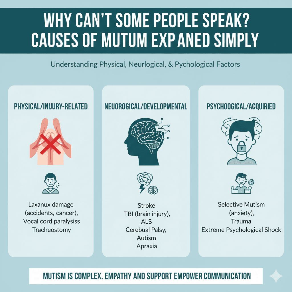 Why Can’t Some People Speak? Causes of Mutism Explained Simply